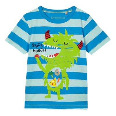 Boys' blue monster print t-shirt
